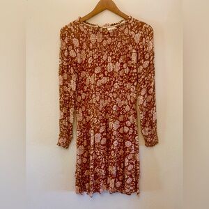 Knox Rose 100% Rayon Ruffle Rose Dress M